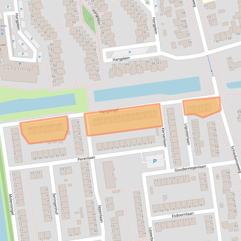 Kaart van postcodegebied 3121VH.