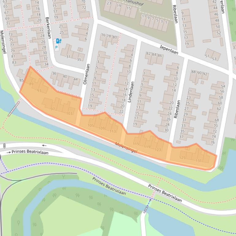 Kaart van postcodegebied 3121VL.