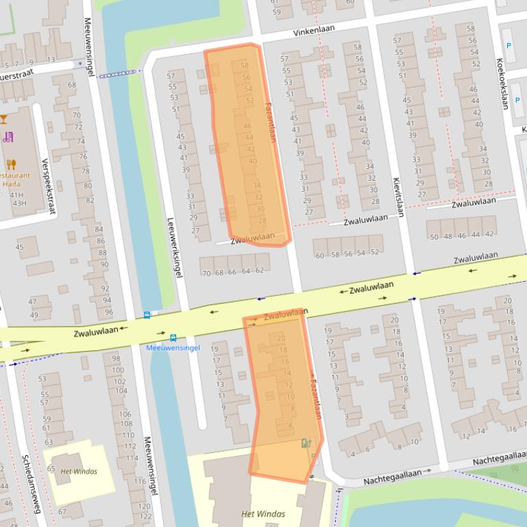 Kaart van postcodegebied 3121XC.