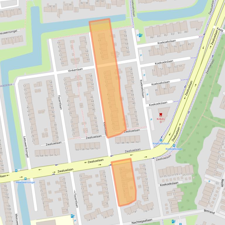 Kaart van postcodegebied 3121XG.