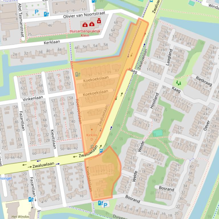 Kaart van postcodegebied 3121XJ.