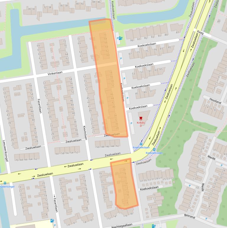 Kaart van postcodegebied 3121XK.