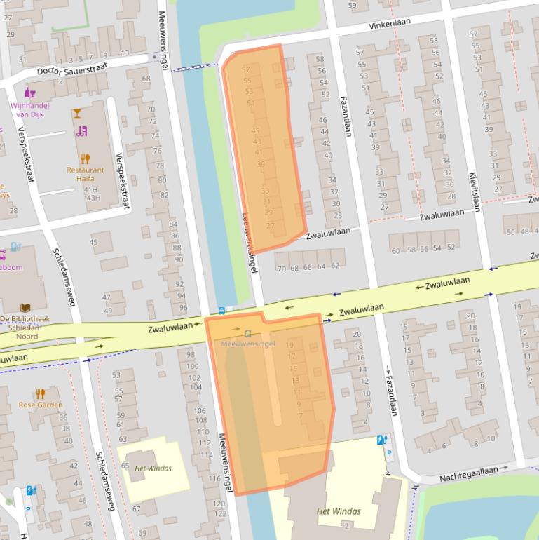 Kaart van postcodegebied 3121XL.
