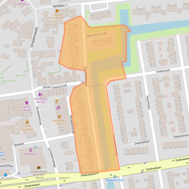 Kaart van postcodegebied 3121XM.