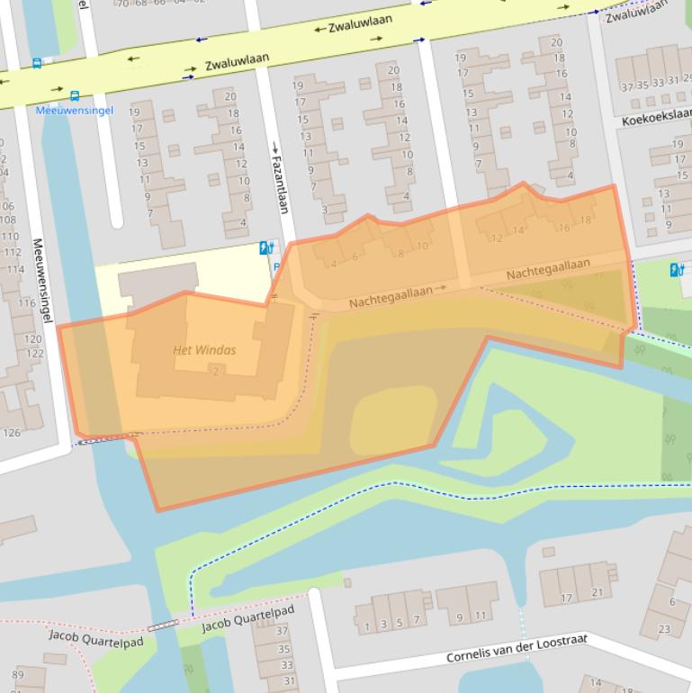 Kaart van postcodegebied 3121XP.