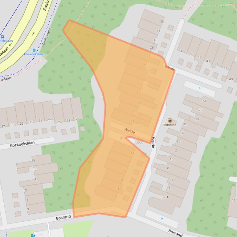 Kaart van postcodegebied 3121XT.