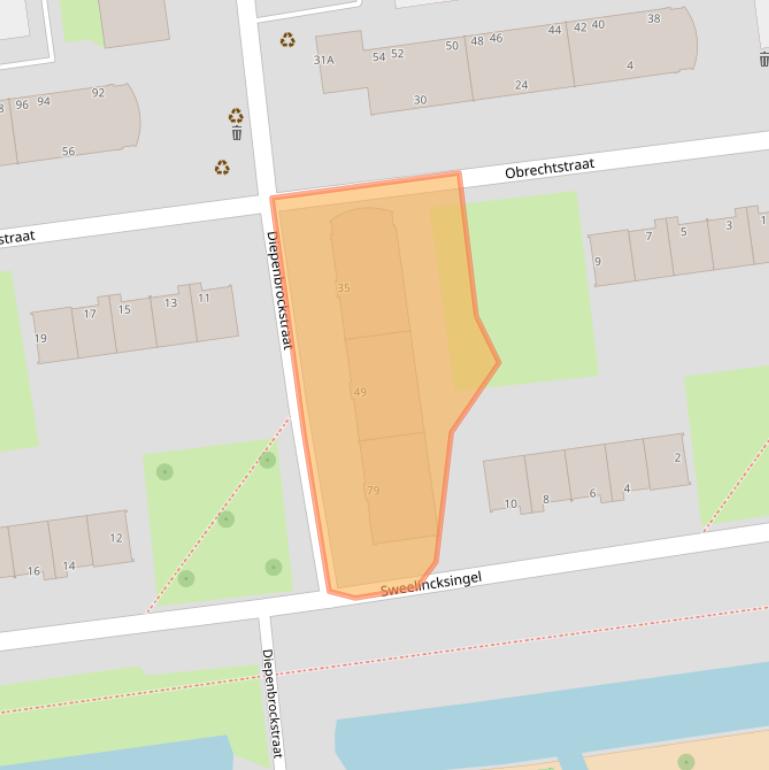 Kaart van postcodegebied 3122AB.