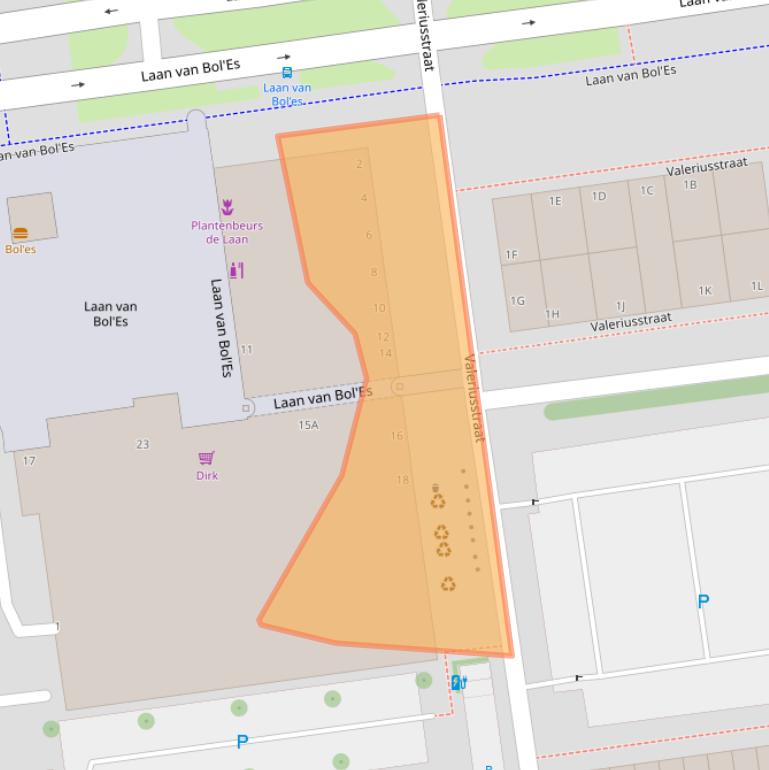 Kaart van postcodegebied 3122AN.