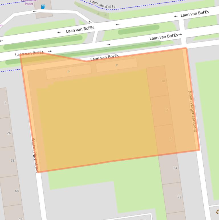 Kaart van postcodegebied 3122BC.