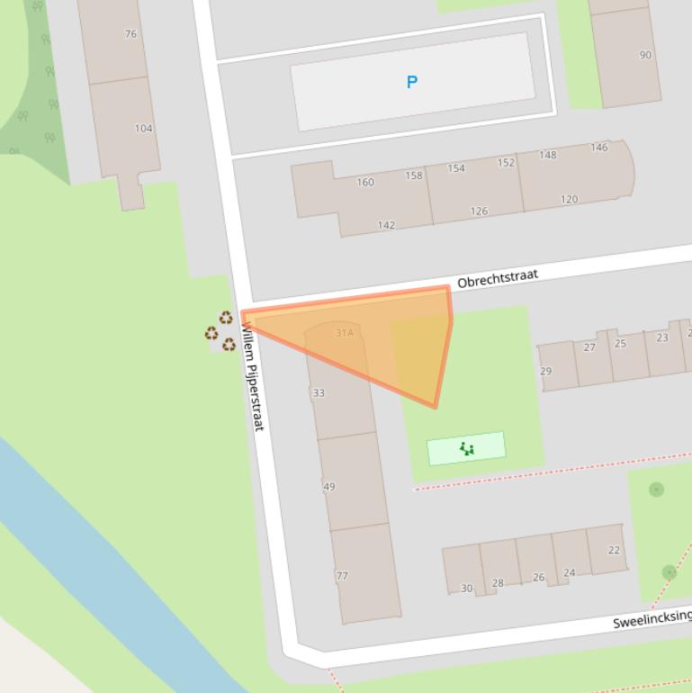 Kaart van postcodegebied 3122BE.