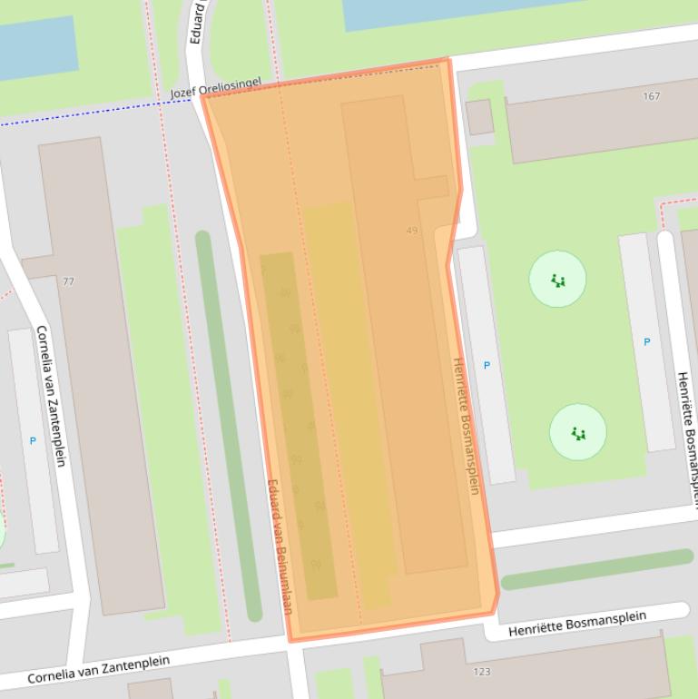 Kaart van postcodegebied 3122CA.