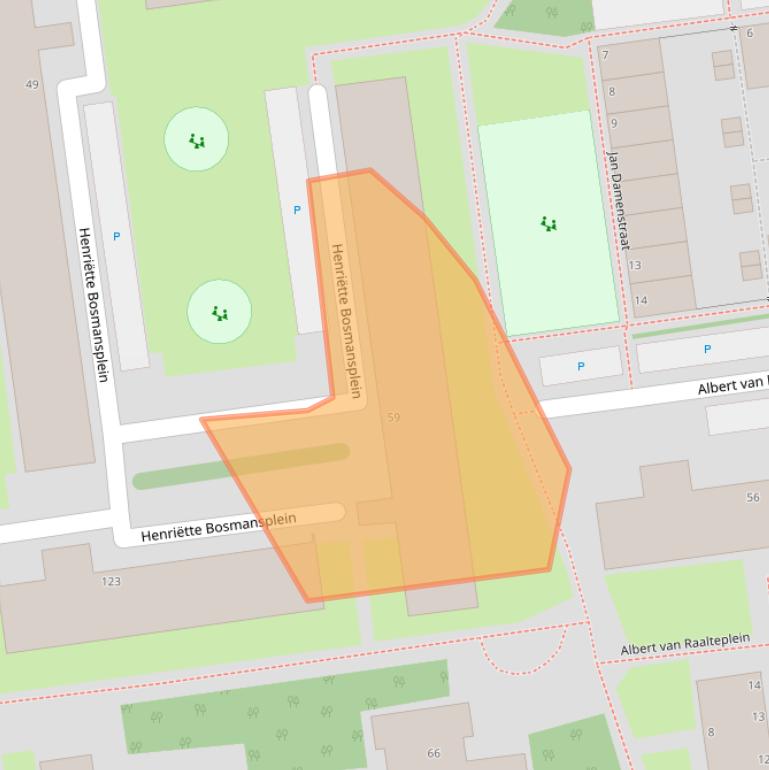 Kaart van postcodegebied 3122CB.