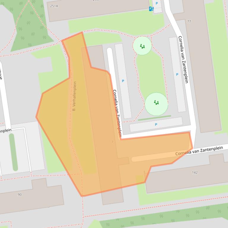 Kaart van postcodegebied 3122CE.