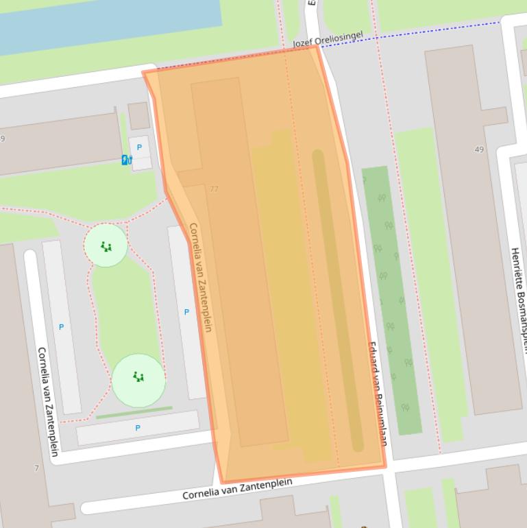 Kaart van postcodegebied 3122CG.