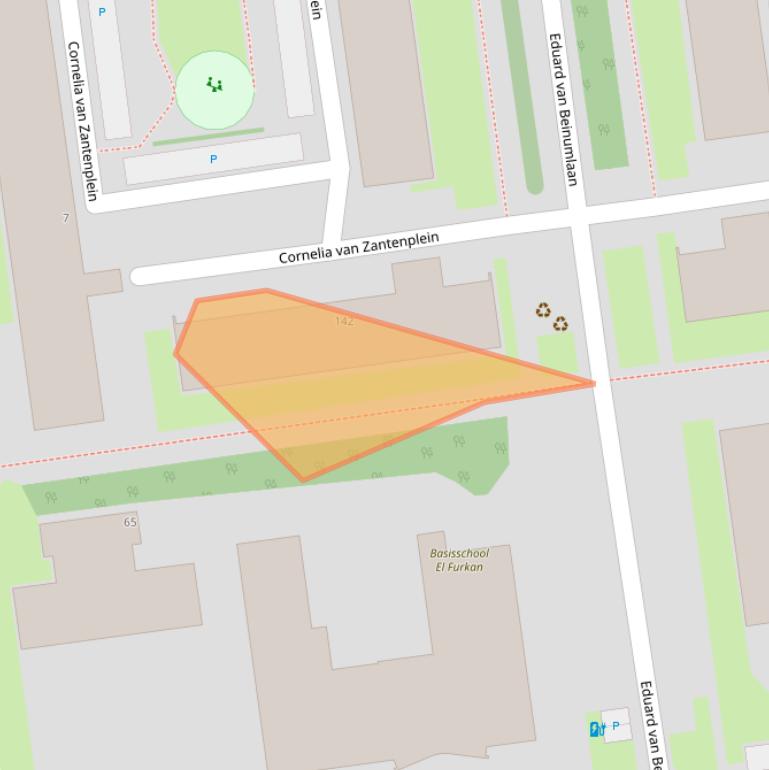 Kaart van postcodegebied 3122CJ.