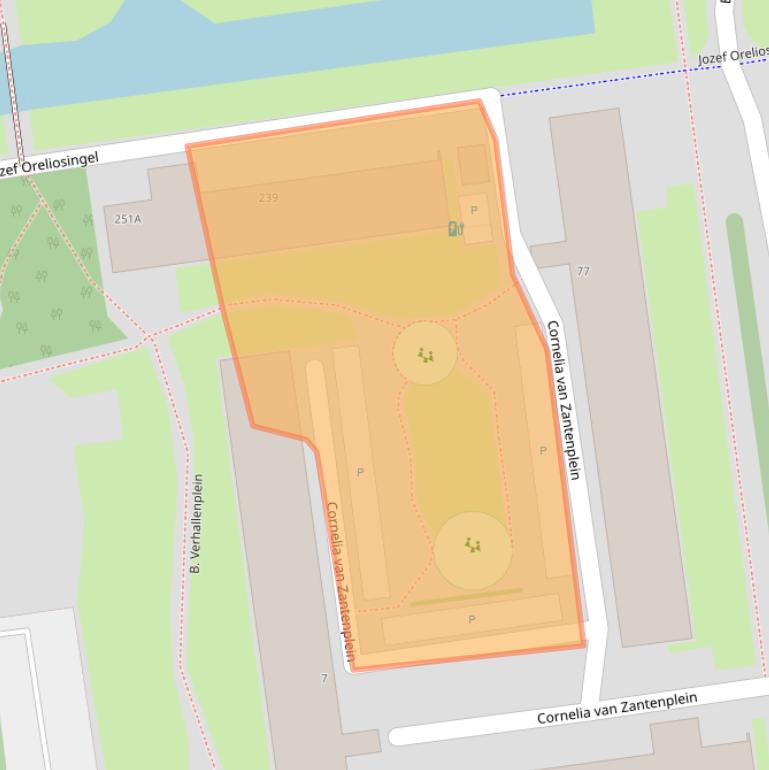 Kaart van postcodegebied 3122CR.