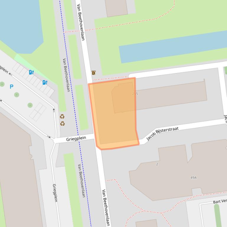 Kaart van postcodegebied 3122CT.