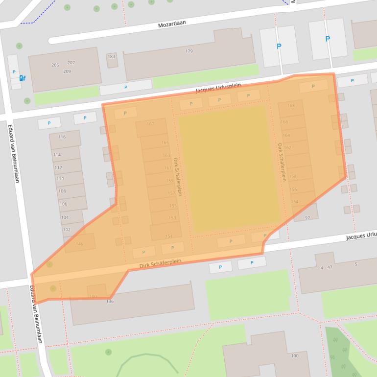 Kaart van postcodegebied 3122EG.