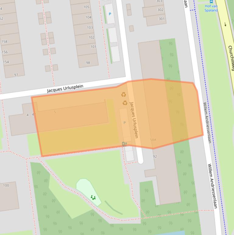 Kaart van postcodegebied 3122EJ.