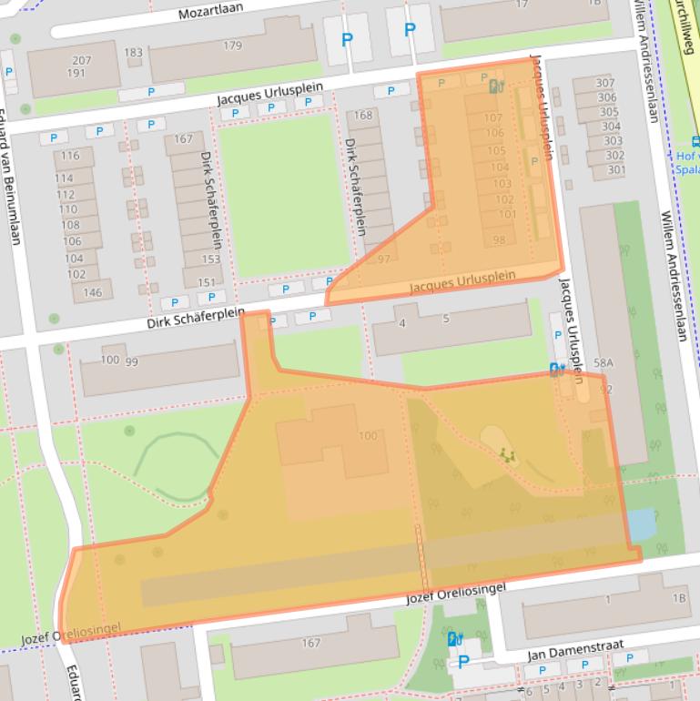 Kaart van postcodegebied 3122EL.