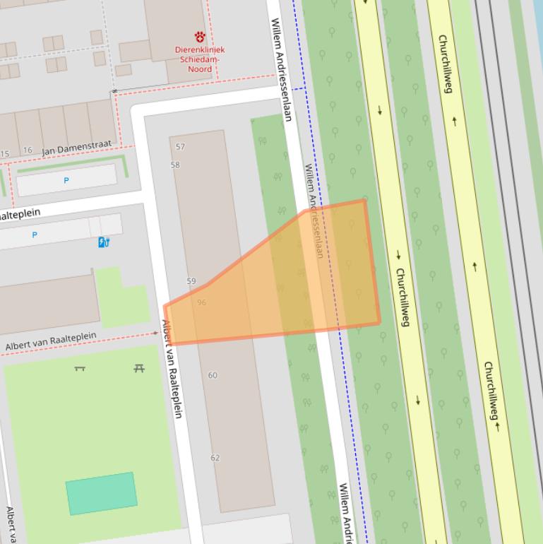 Kaart van postcodegebied 3122GL.