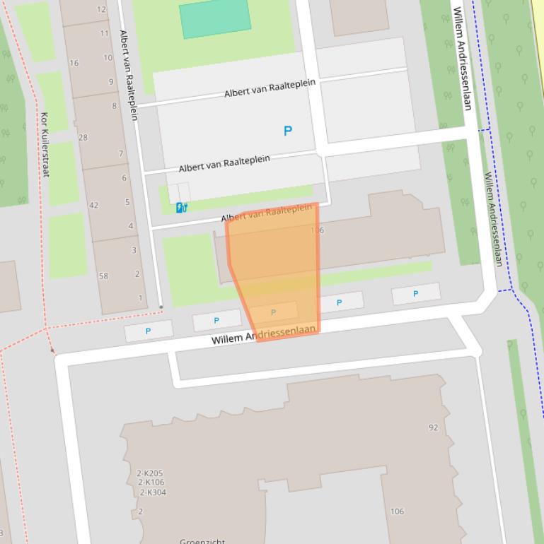 Kaart van postcodegebied 3122GN.