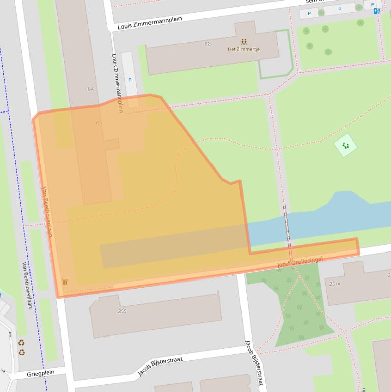 Kaart van postcodegebied 3122GR.