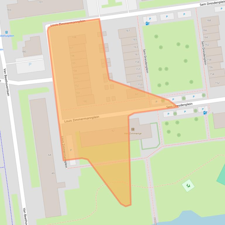 Kaart van postcodegebied 3122GT.