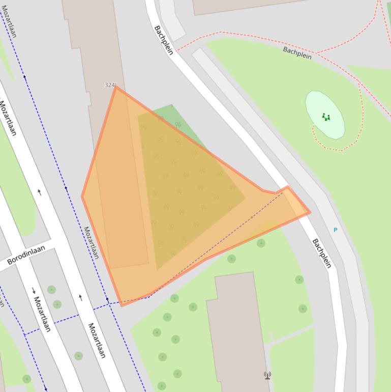 Kaart van postcodegebied 3122JE.