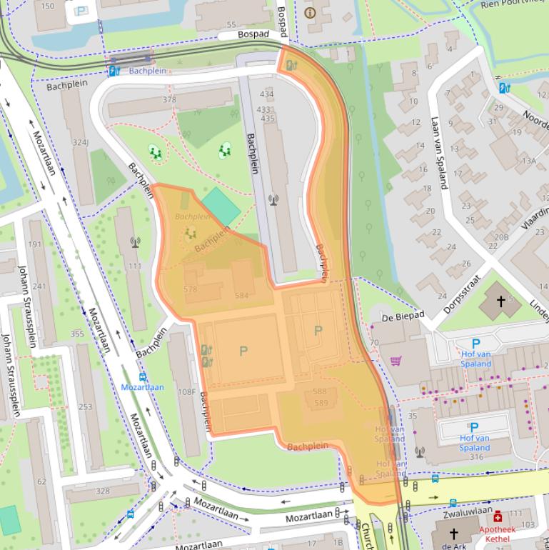 Kaart van postcodegebied 3122JM.