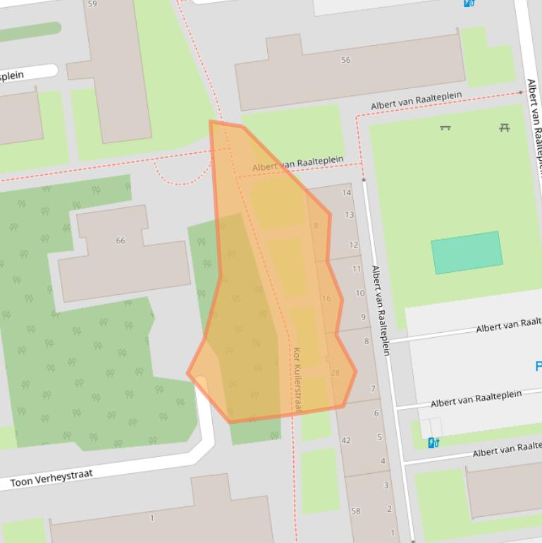 Kaart van postcodegebied 3122JN.