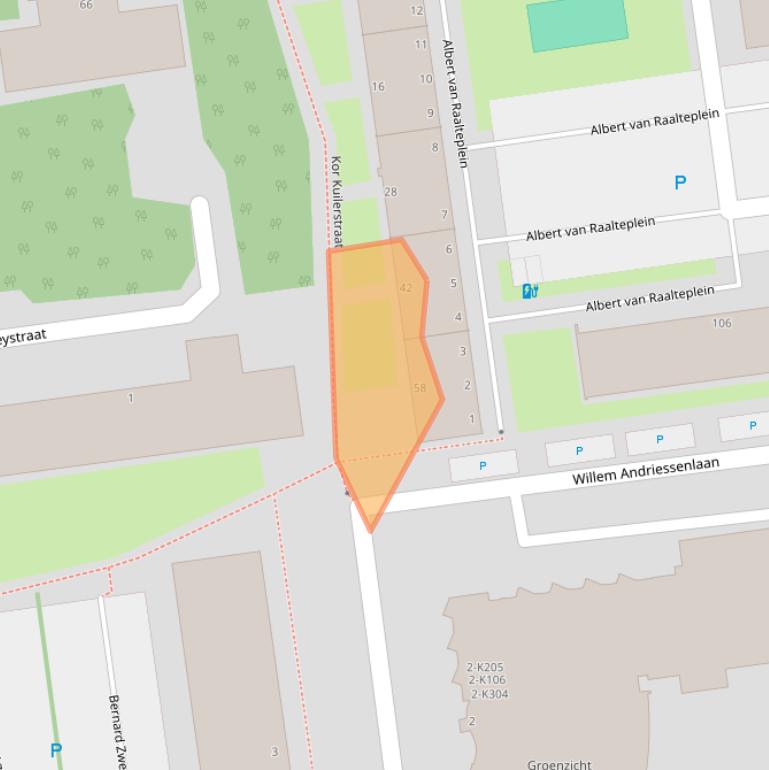 Kaart van postcodegebied 3122JP.