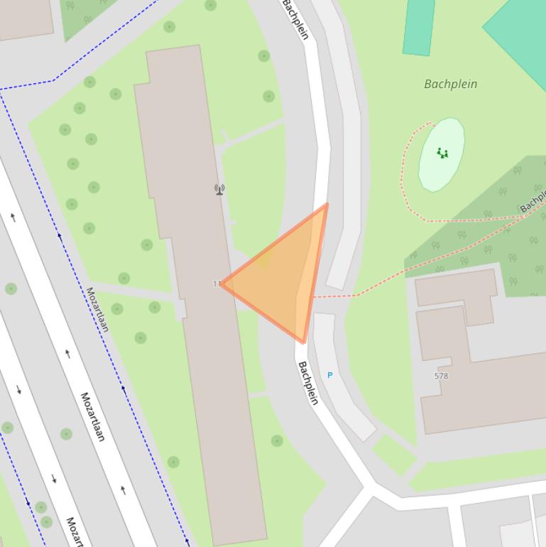 Kaart van postcodegebied 3122KG.