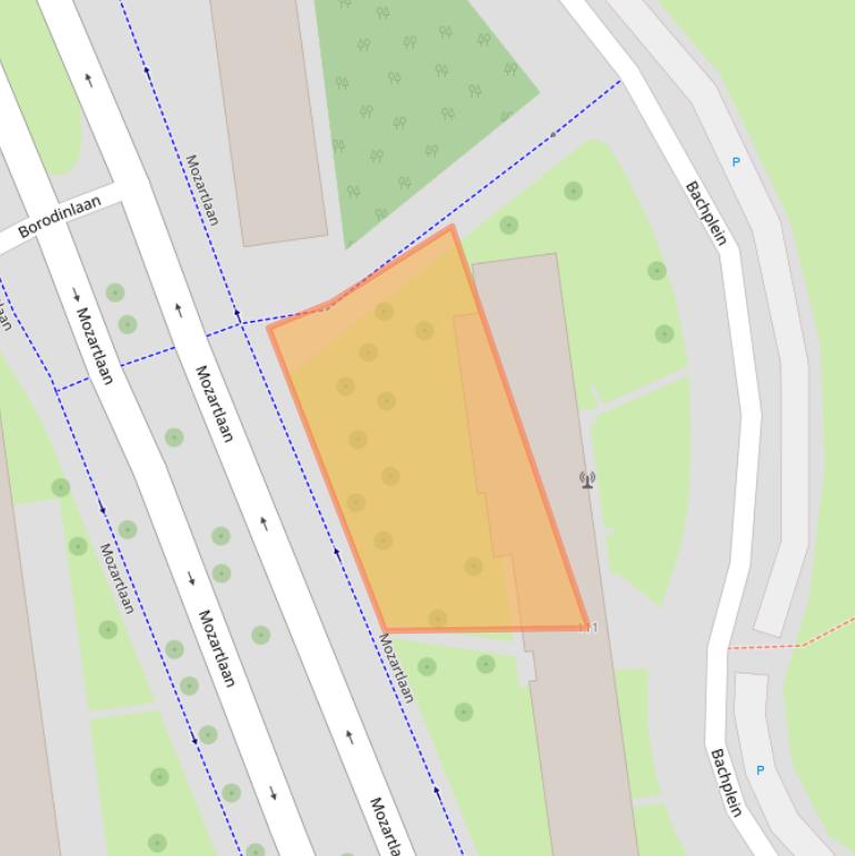 Kaart van postcodegebied 3122KJ.