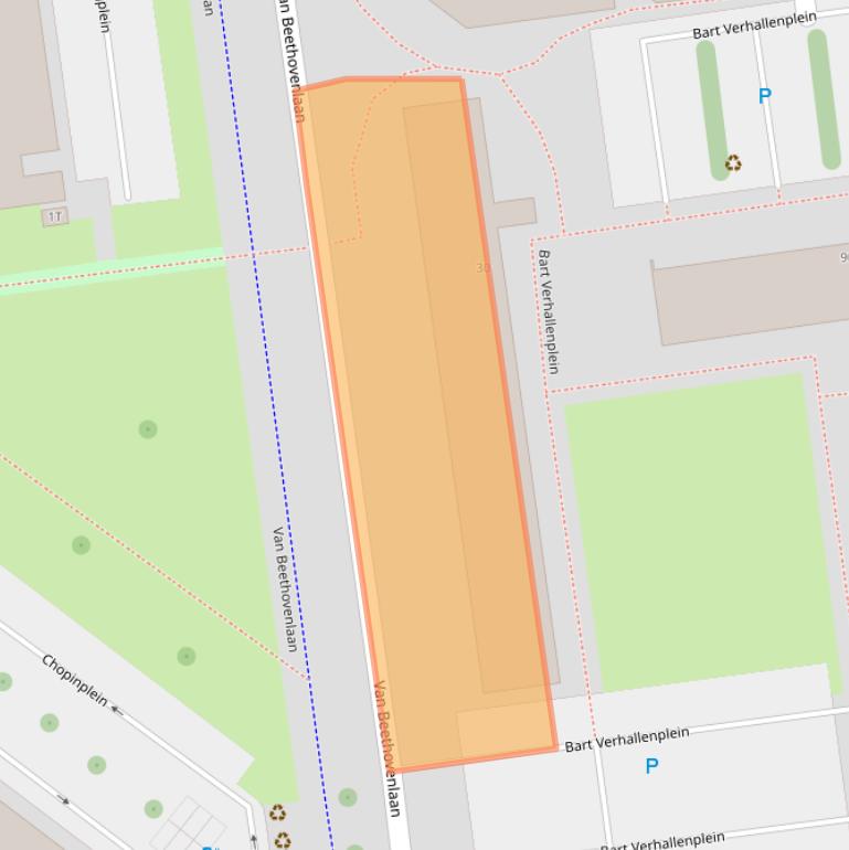 Kaart van postcodegebied 3122TB.