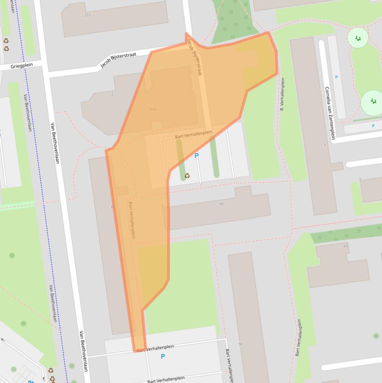 Kaart van postcodegebied 3122TC.