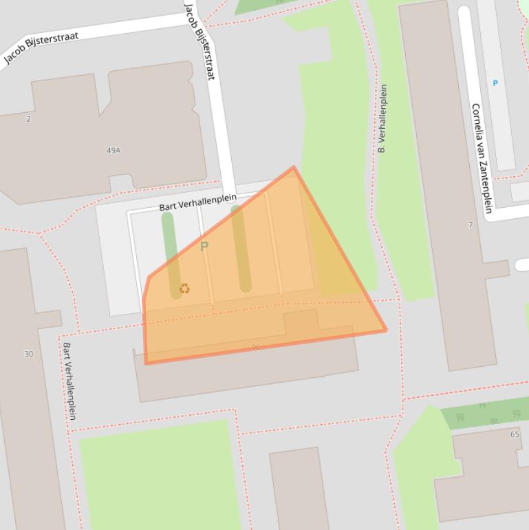 Kaart van postcodegebied 3122TE.