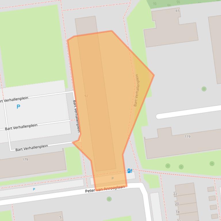 Kaart van postcodegebied 3122TG.