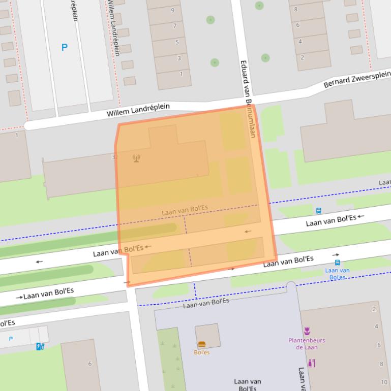 Kaart van postcodegebied 3122TN.