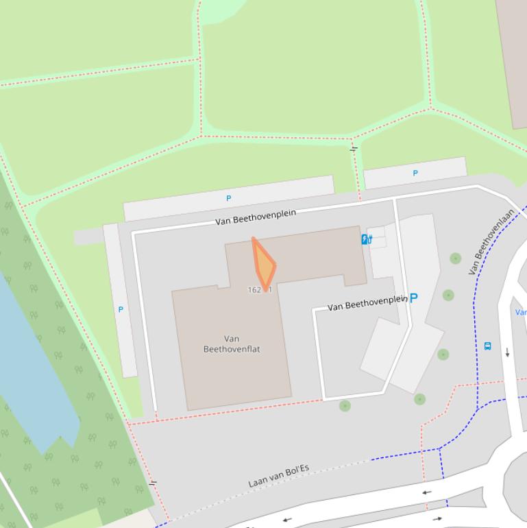 Kaart van postcodegebied 3122VC.