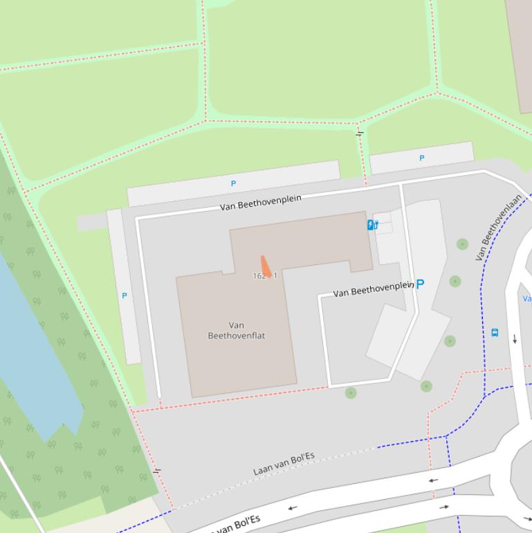 Kaart van postcodegebied 3122VD.