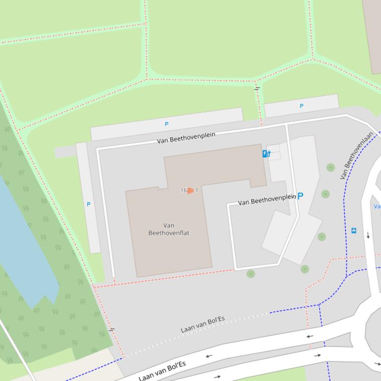 Kaart van postcodegebied 3122VE.