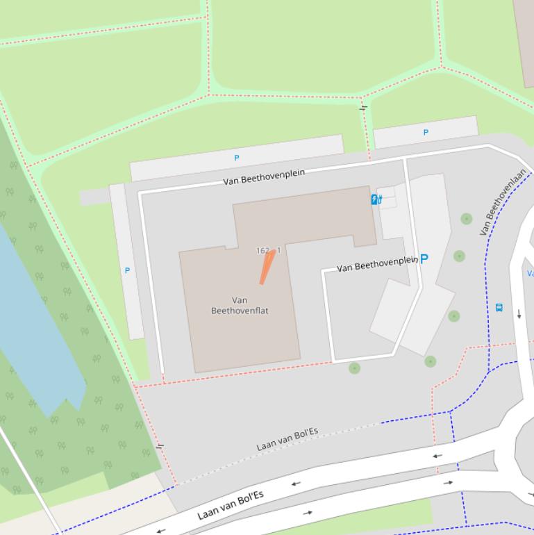 Kaart van postcodegebied 3122VG.