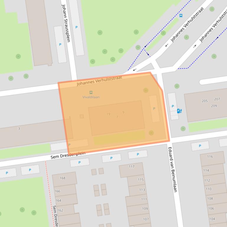 Kaart van postcodegebied 3122ZH.