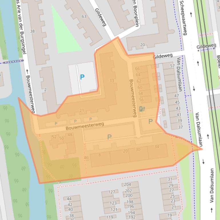 Kaart van postcodegebied 3123AA.