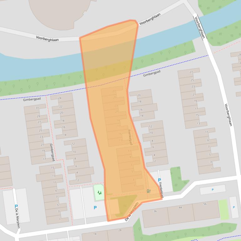 Kaart van postcodegebied 3123AE.