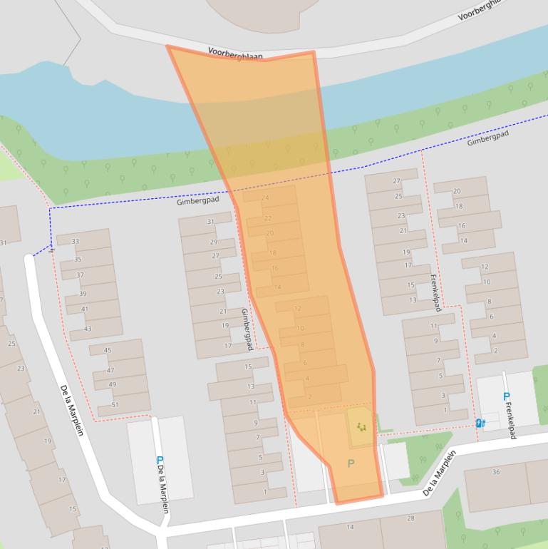 Kaart van postcodegebied 3123AG.