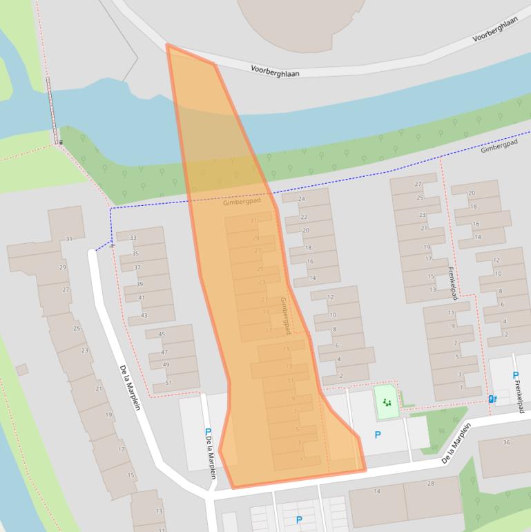 Kaart van postcodegebied 3123AH.