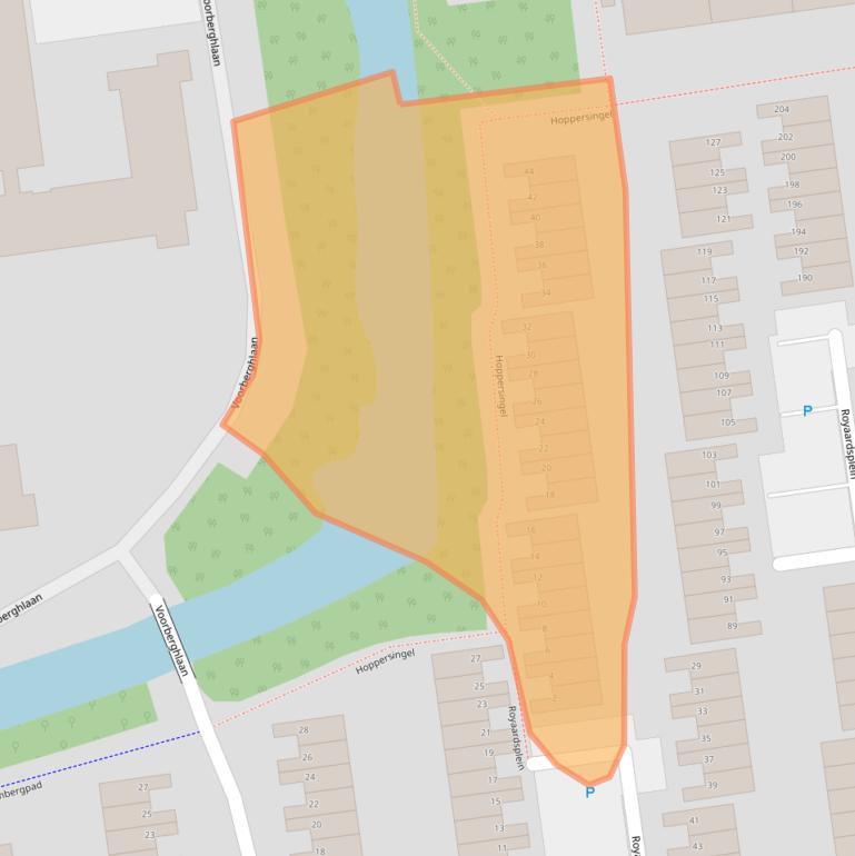 Kaart van postcodegebied 3123AJ.