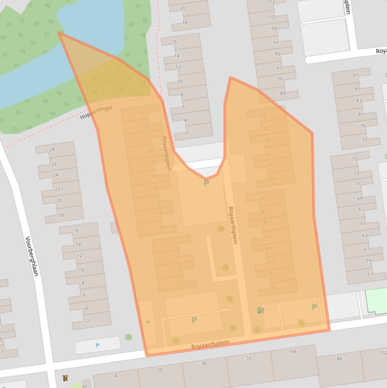 Kaart van postcodegebied 3123AK.